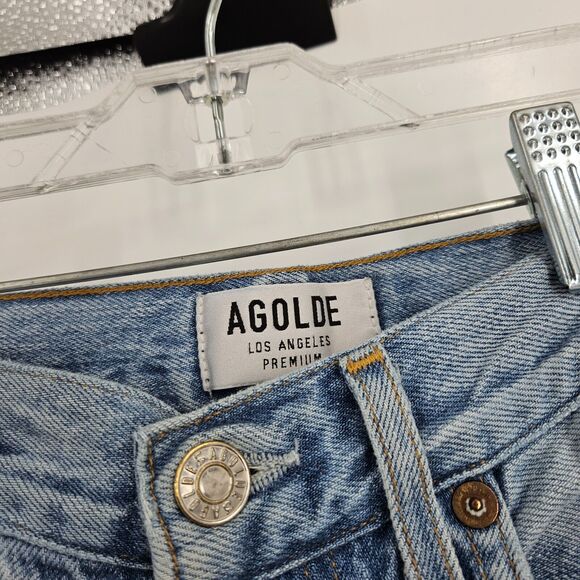 Agolde Jeans Blue Jamie High-Rise Distressed Light Wash Skinny Denim Size 23 - Picture 3 of 6